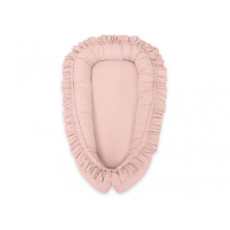 Beebipesa kroogitud äärega, pastell roosa