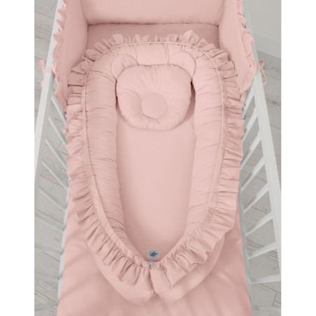 Beebipesa kroogitud äärega, pastell roosa