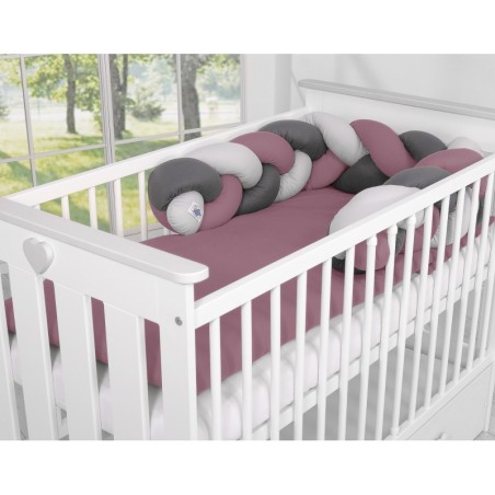 Punutud voodipehmendus 180 cm, pastell violett/antratsiit/hall