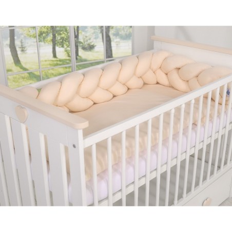 Punutud voodipehmendus 180 cm, beež