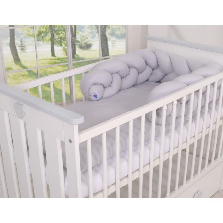 Punutud voodipehmendus 180 cm, hall