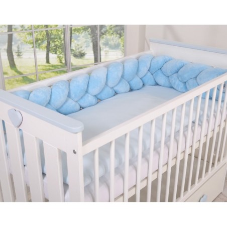 Punutud voodipehmendus Minky 180 cm, sinine