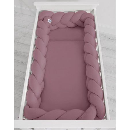 Punutud voodipehmendus XXL 360 cm, pastell violett