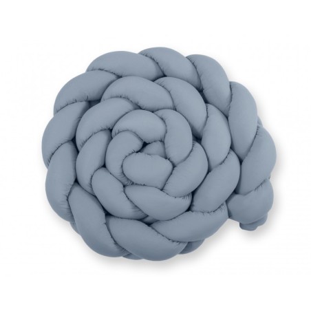 Punutud voodipehmendus XXL 360 cm, pastell sinine