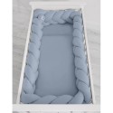 Punutud voodipehmendus XXL 360 cm, pastell sinine