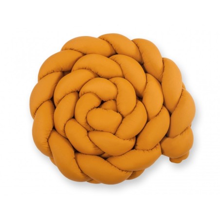 Punutud voodipehmendus XXL 360 cm, sinepikollane