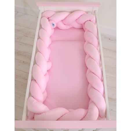 Punutud voodipehmendus XXL 360 cm, roosa