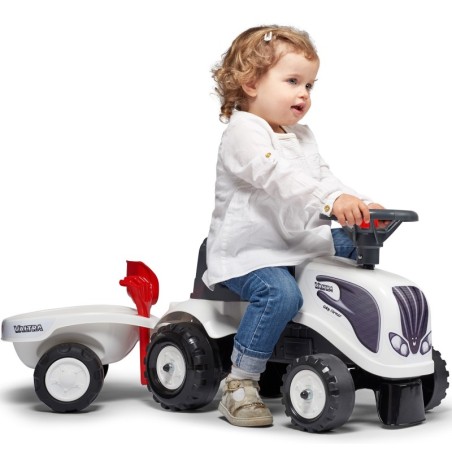 Väikelaste traktor Valtra haagisega ja aksessuaaridega