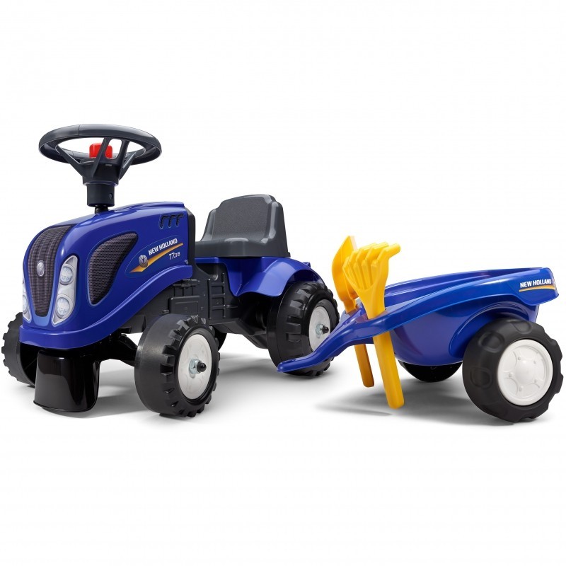 Väikelaste traktor New Holland haagisega ja aksessuaaridega 1 aastasele