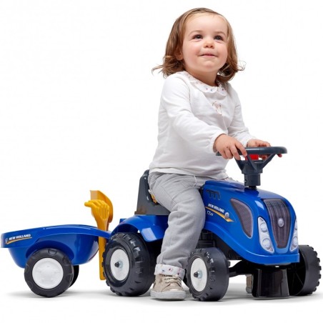 Väikelaste traktor New Holland haagisega ja aksessuaaridega 1 aastasele