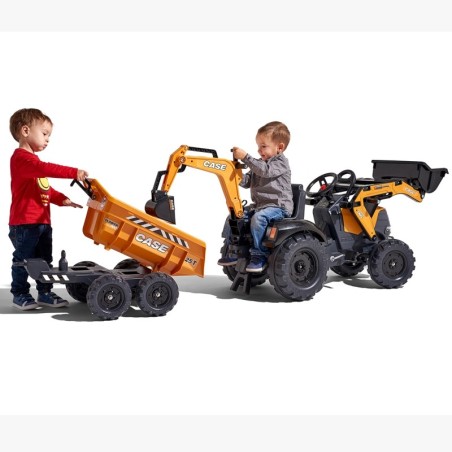 FALK Case IH Backhoe pedaalidega traktor treileri ja ekskavaatoriga 3 aastasele