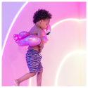 Ujumisrõngas Pink Flamingo 55 cm