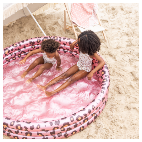 Lastebassein Leopard rose Ø 150 cm