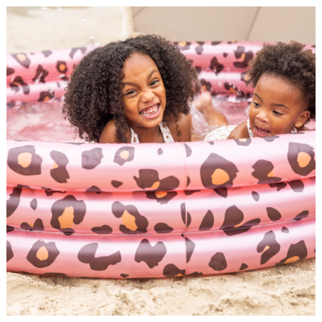 Lastebassein Leopard rose Ø 150 cm