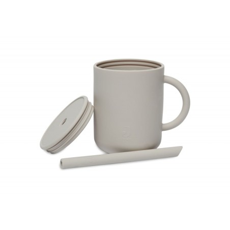 Silikoon joogitops kõrrega, nougat