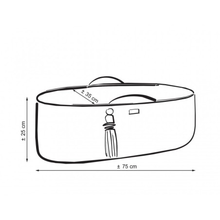 MHeegeldatud beebihäll korv Boho jalgadega, pistaatsia