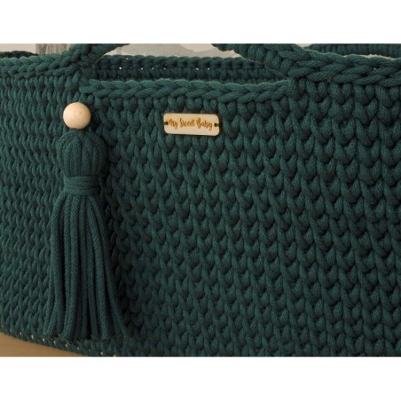 Heegeldatud beebihäll korv Boho, tumeroheline