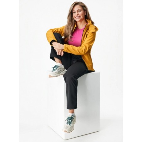 Naiste softshell püksid fliisvoodriga, must