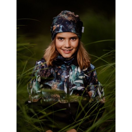 Fliismüts beanie, leaves