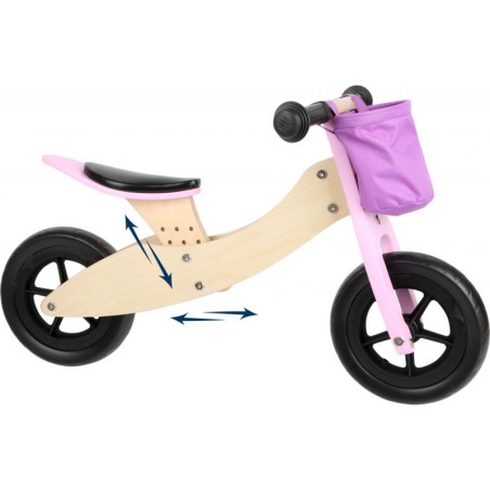 Puidust jooksuratas 2in1, lilla