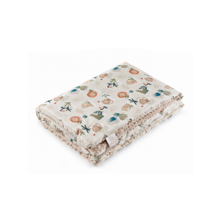 Soe tekk 75x100 cm, bambus/minky, photosafari / beež