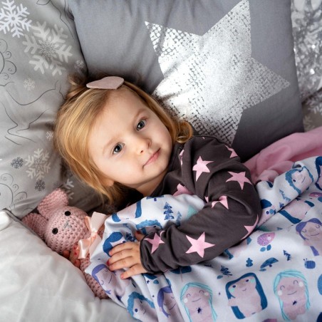 Beebitekk bambus/minky 95x75 cm, stones pink - hall