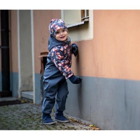 Laste softshell kindad, must