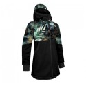 Laste softshell mantel fliisvoodriga, black/leaves