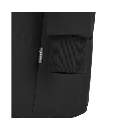 Laste softshell mantel fliisvoodriga, black/leaves