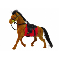 Pruun Velvet Horse Red Sadul kujuke