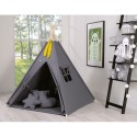 Tipi telk aluse ja patjadega + suled, tumehall