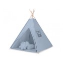 Tipi telk aluse ja patjadega + suled, pastell sinine