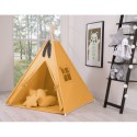 Tipi telk aluse ja patjadega + suled, kollane