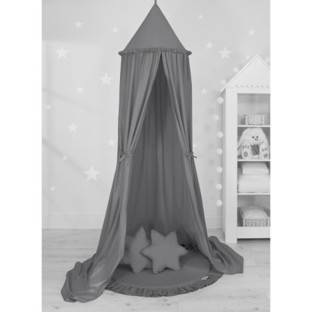 Baldahhiin + mängumatt + padjad, tumehall