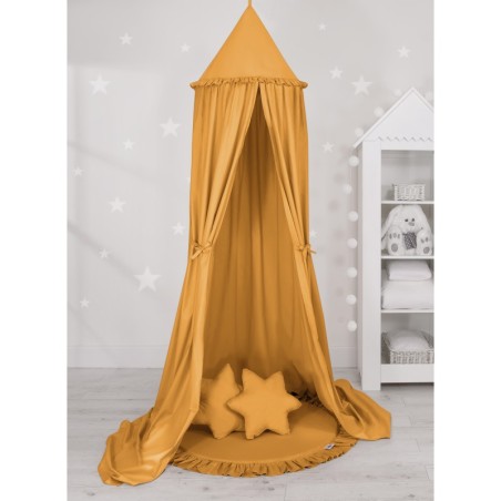 Baldahhiin + mängumatt + padjad, kollane