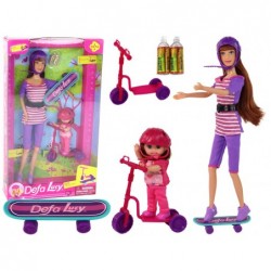 Lucy Doll Set Purple Scooter Rula kiivrid