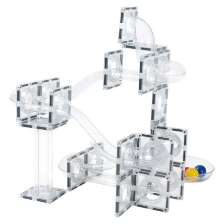 MNTL magnetklotsid pallirada 120 osa, läbipaistev