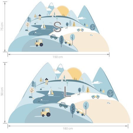 Seinakleebis helesinised mäed S