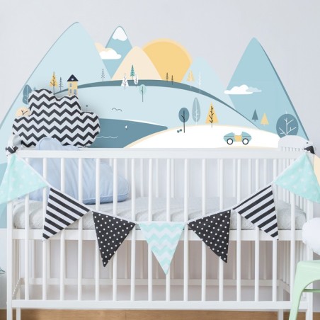 Seinakleebis helesinised mäed L