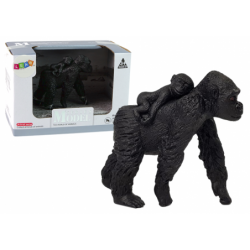 Gorilla kujuke koos beebiga
