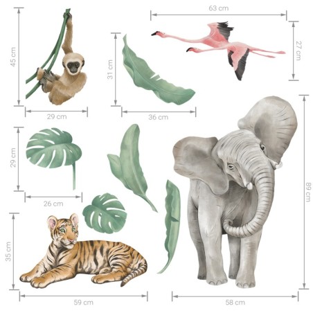 Seinakleebis safari loomad 1