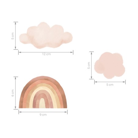 Seinakleebised väike vikerkaar, beež