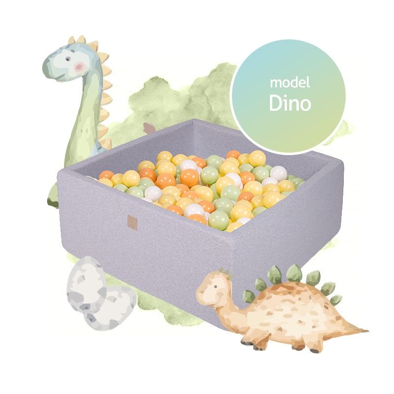 Pallimeri Dino 90x90x40 cm + 300 palli
