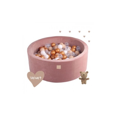 Pallimeri Teddy bear velvet H40 + 250 palli