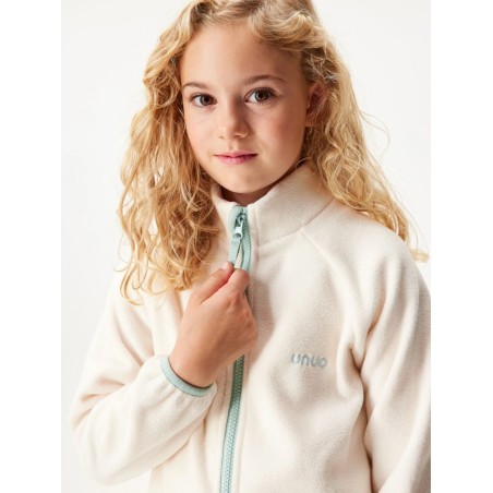 Laste fliis pusa lukuga, valge