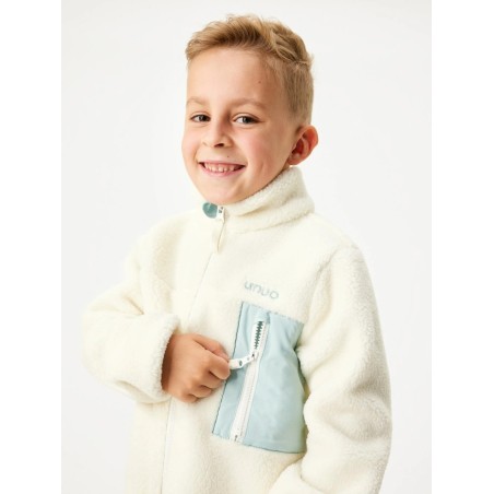 Laste fliis jakk Teddy, valge