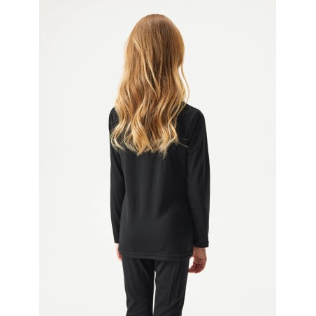 Laste meriino pikkade varrukatega pluus, must