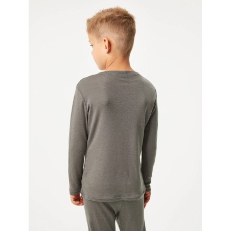 Laste meriino pikkade varrukatega pluus, pruun