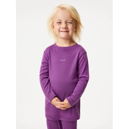 Laste meriino pikkade varrukatega pluus, lilla
