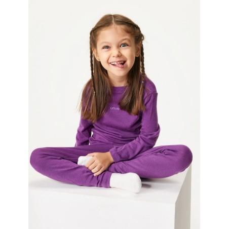 Laste meriino pikkade varrukatega pluus, lilla